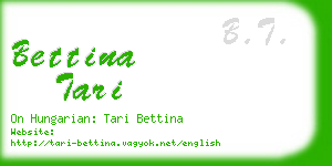 bettina tari business card